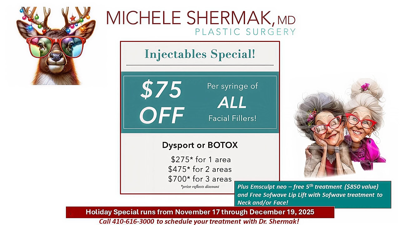 Holiday injectables special with discounts on fillers.