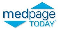 MedPage Today logo with blue triangular accents.