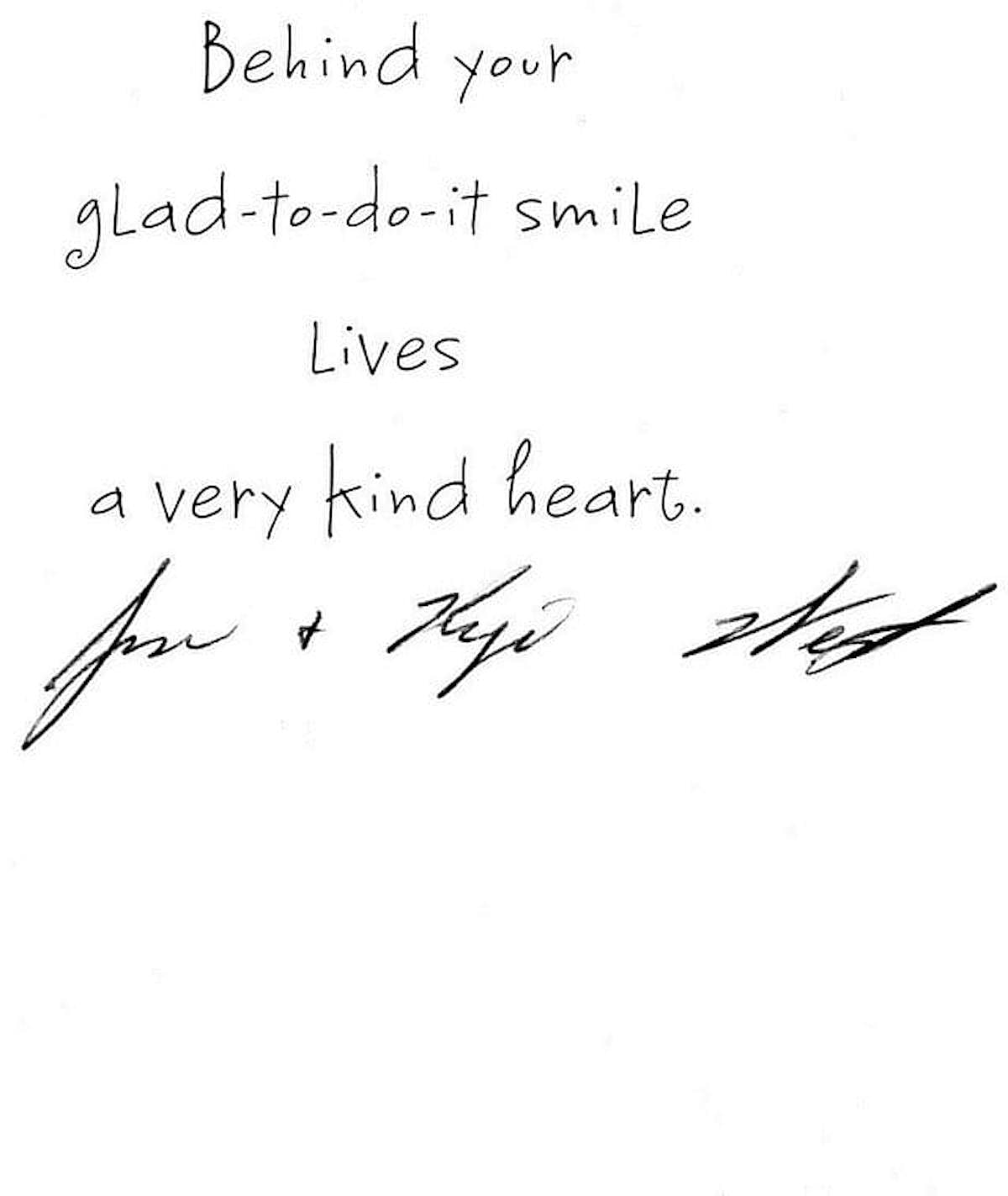 Inspirational quote about kindness and smiles.