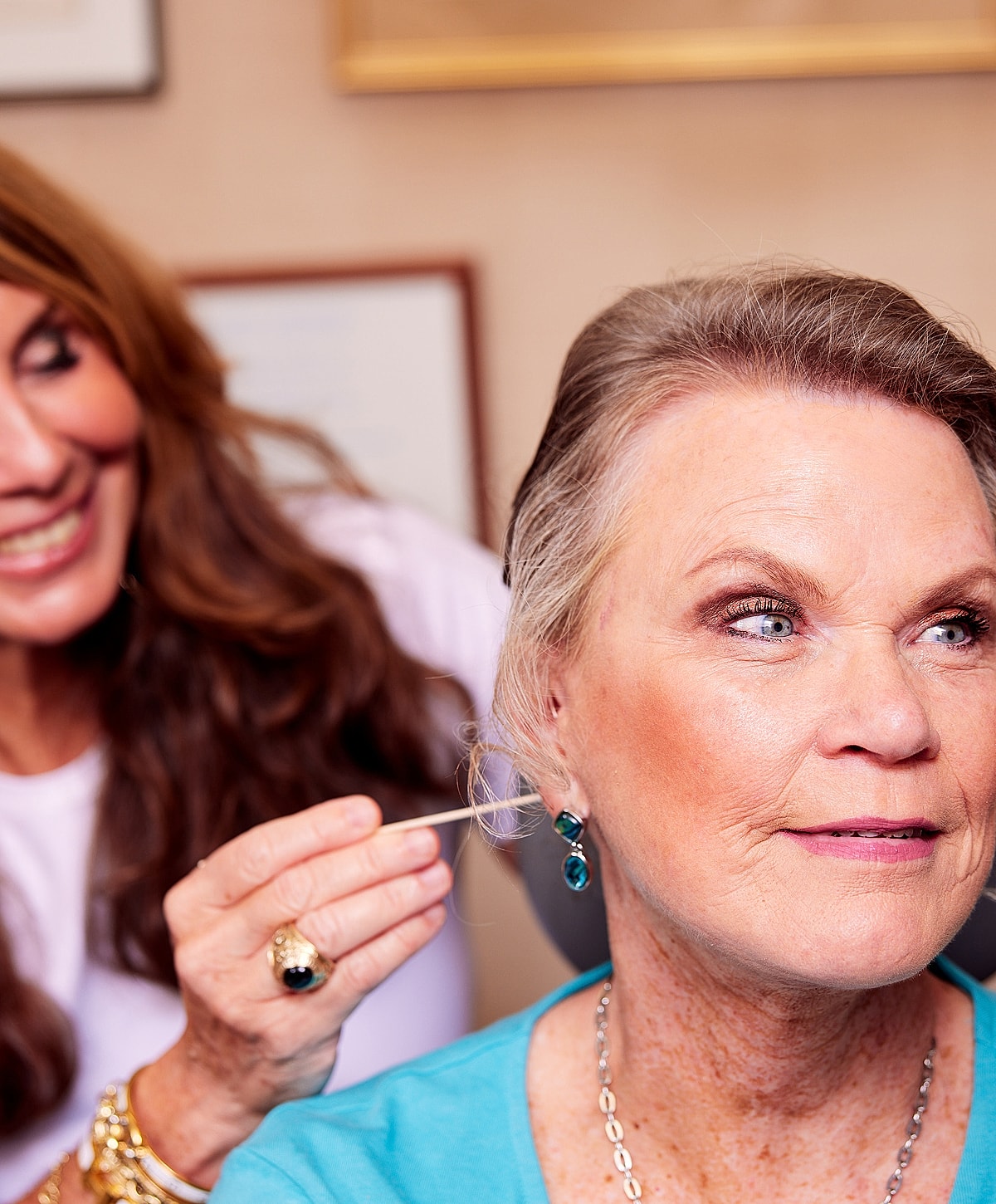 Model in brown swimwear posing confidently.