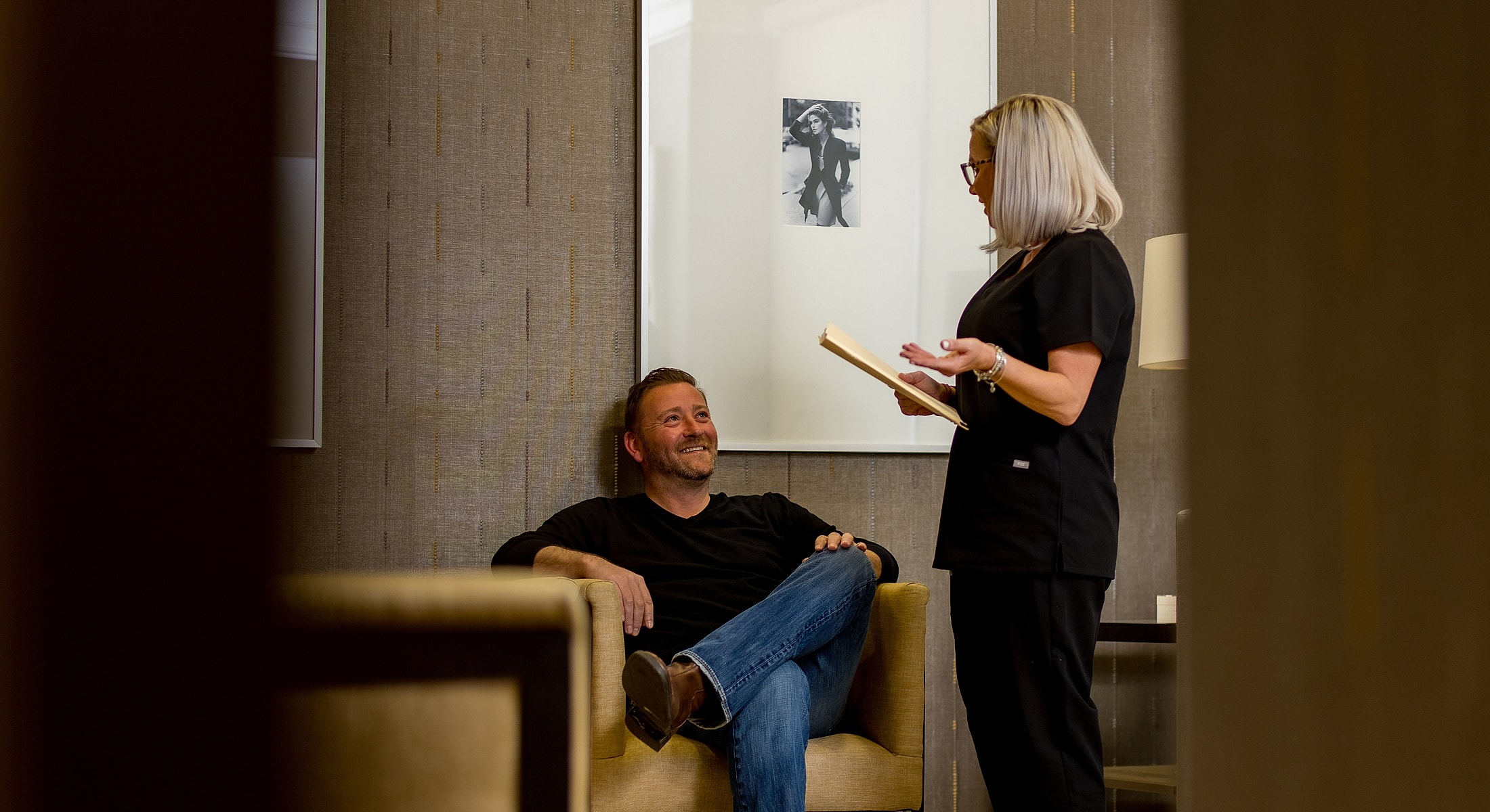 Professional consultation in a comfortable office setting.